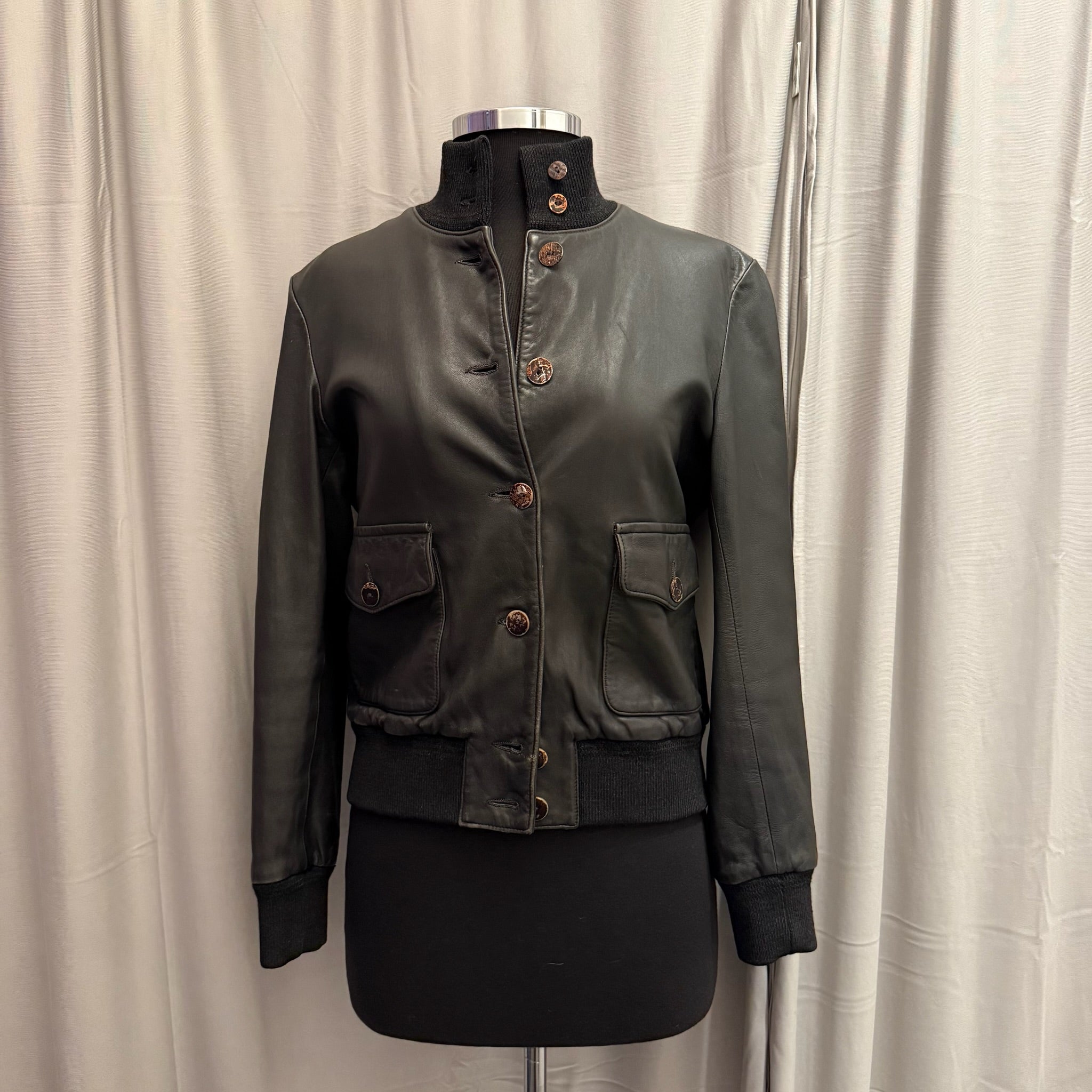 Italian brown leather jacket