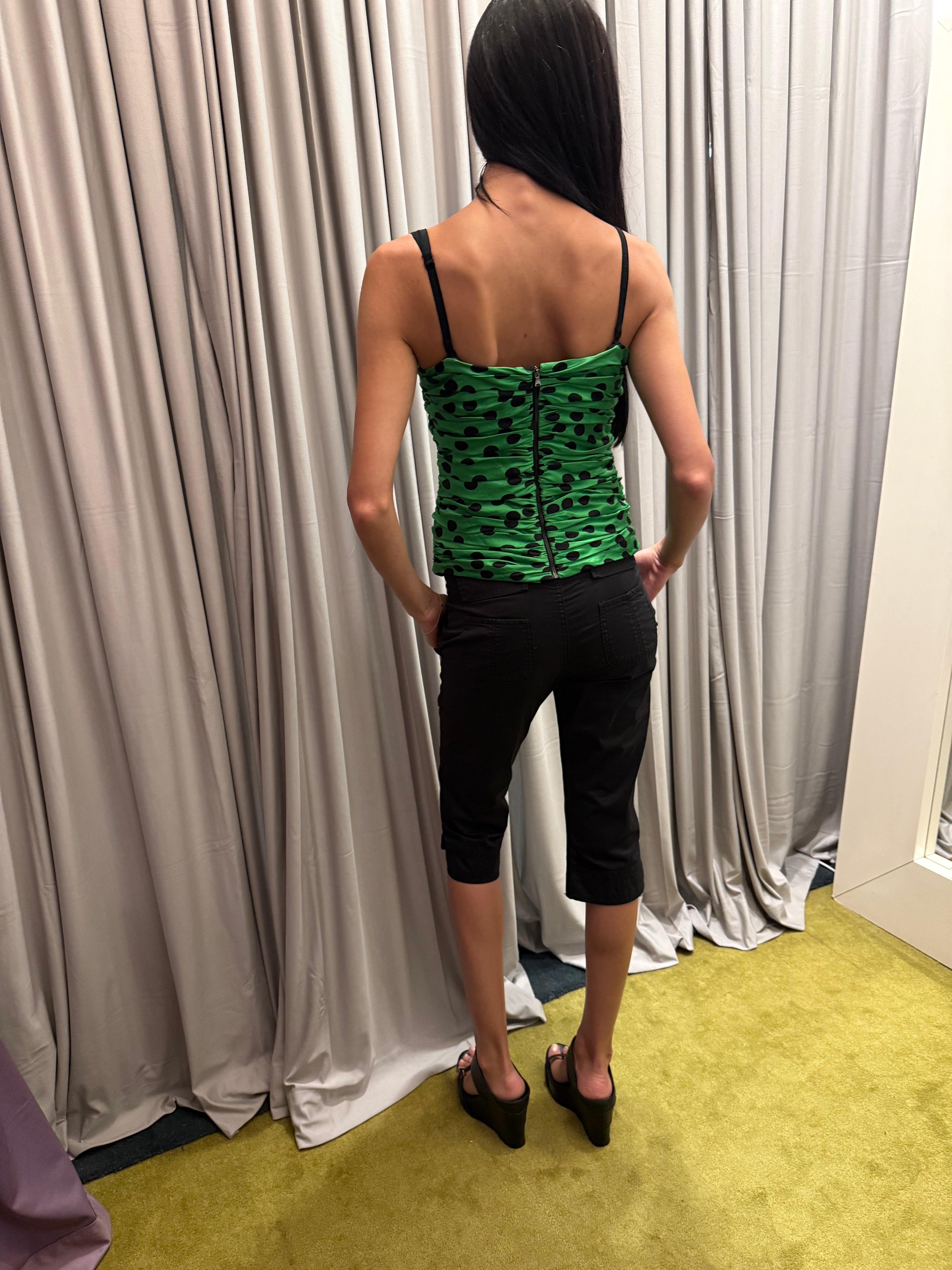 Dolce & Gabbana Polka Dot Silk Corset