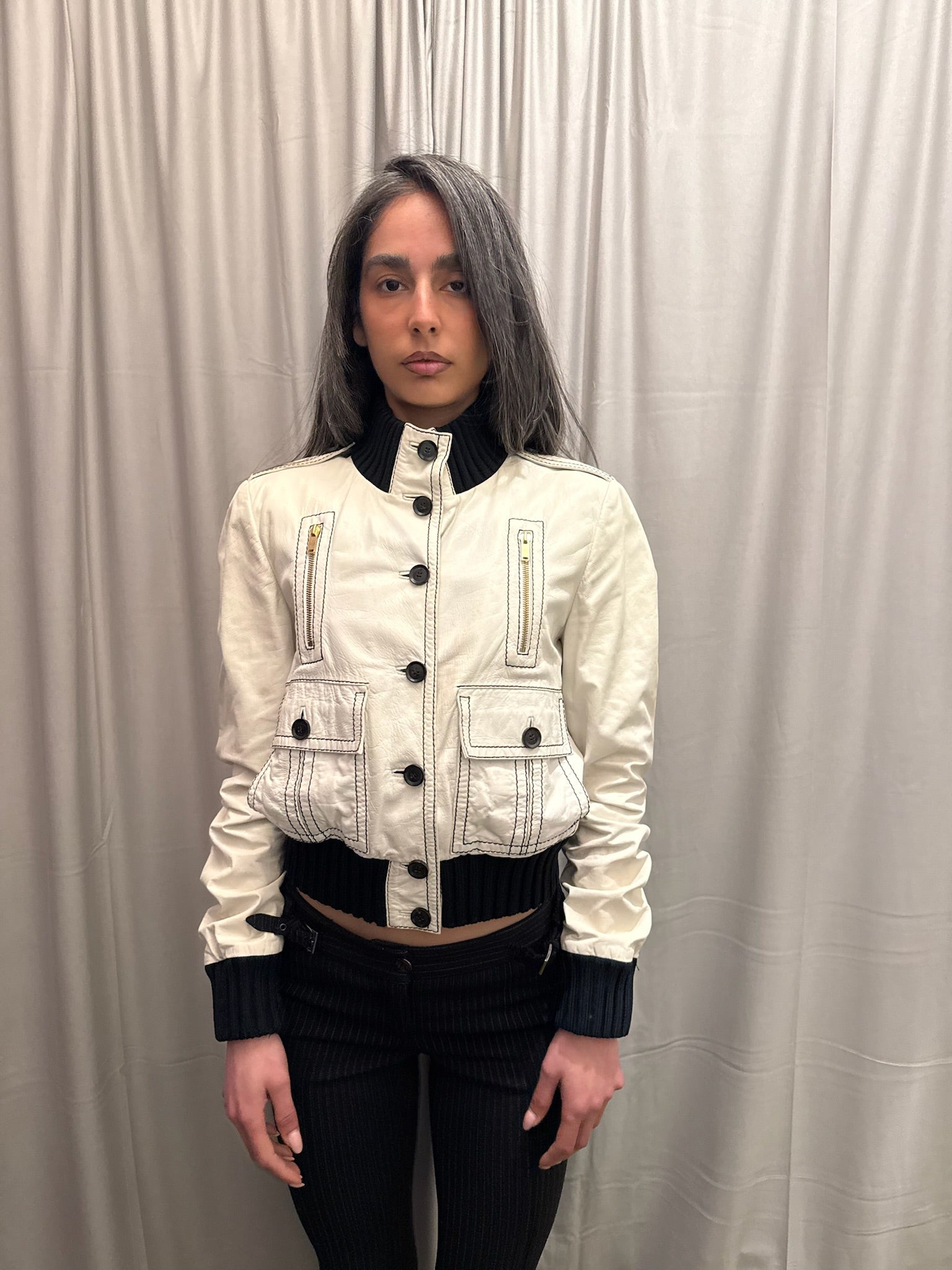 GUCCI ☆ マドンナ着用 カーフレザー ショートジャケット Gucci 2006 