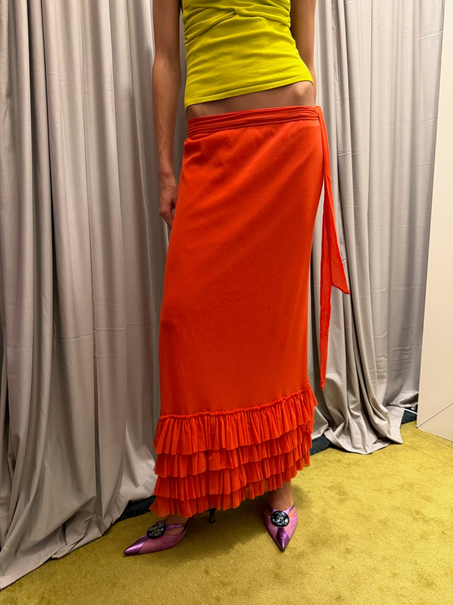 Jean Paul Gaultier Mesh Maxi Skirt