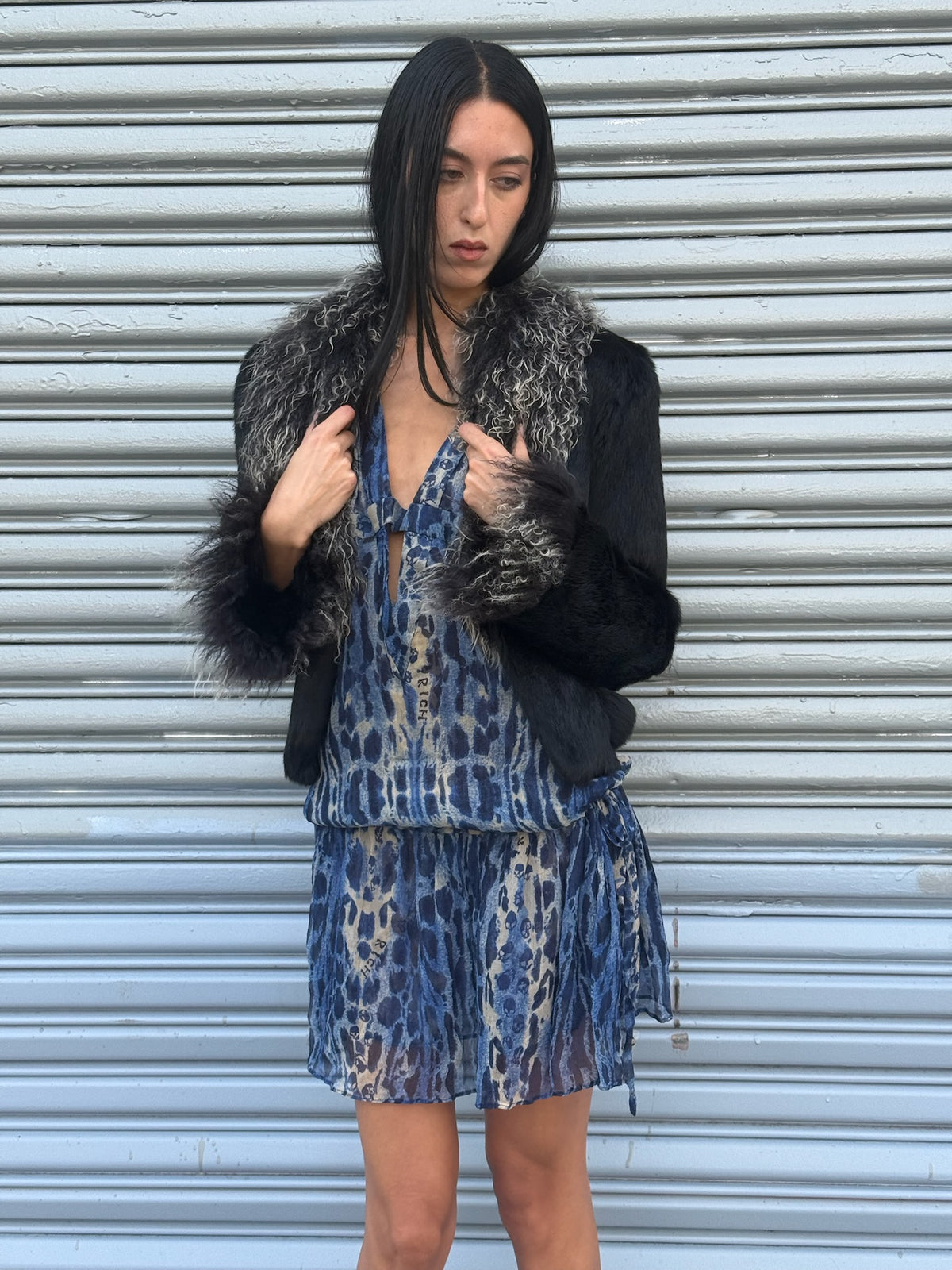 Vintage Fur with Mongolian Lamb Fur Collar