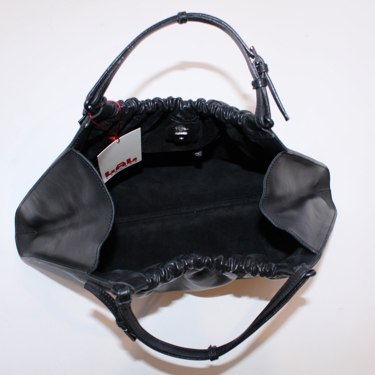 Gucci leather ruched bag
