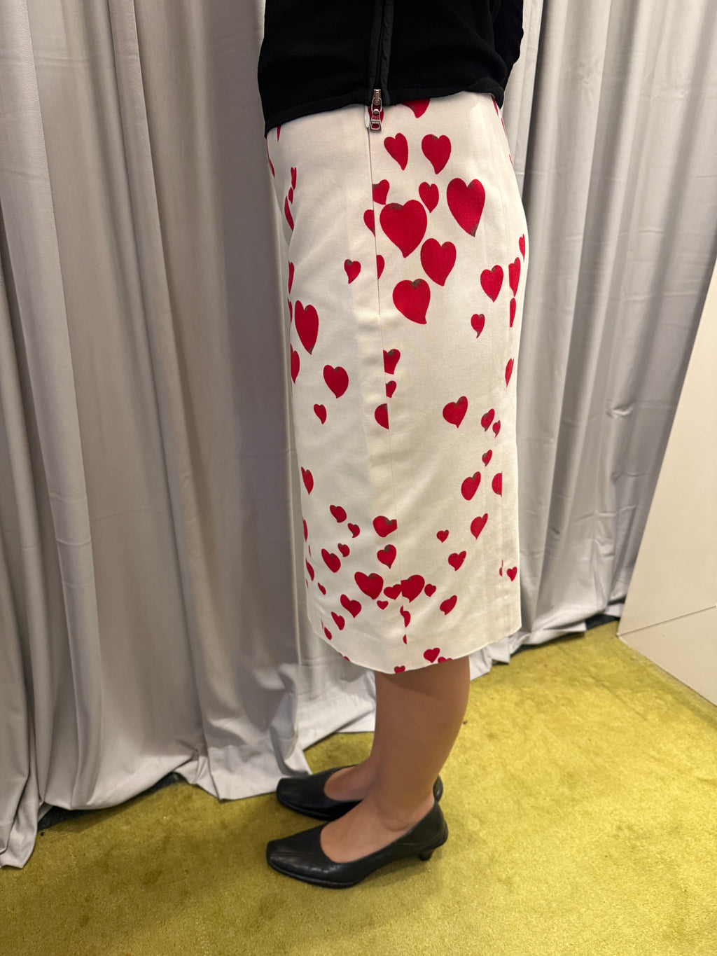 Moschino Heart Print Skirt