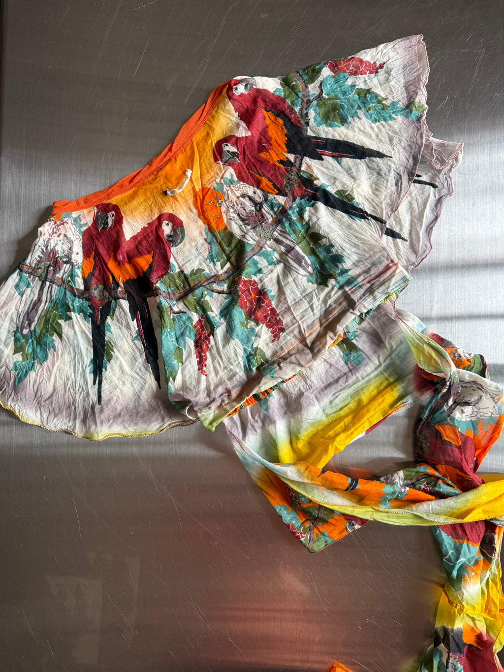 Jean Paul Gaultier Soleil Tropical Print Top