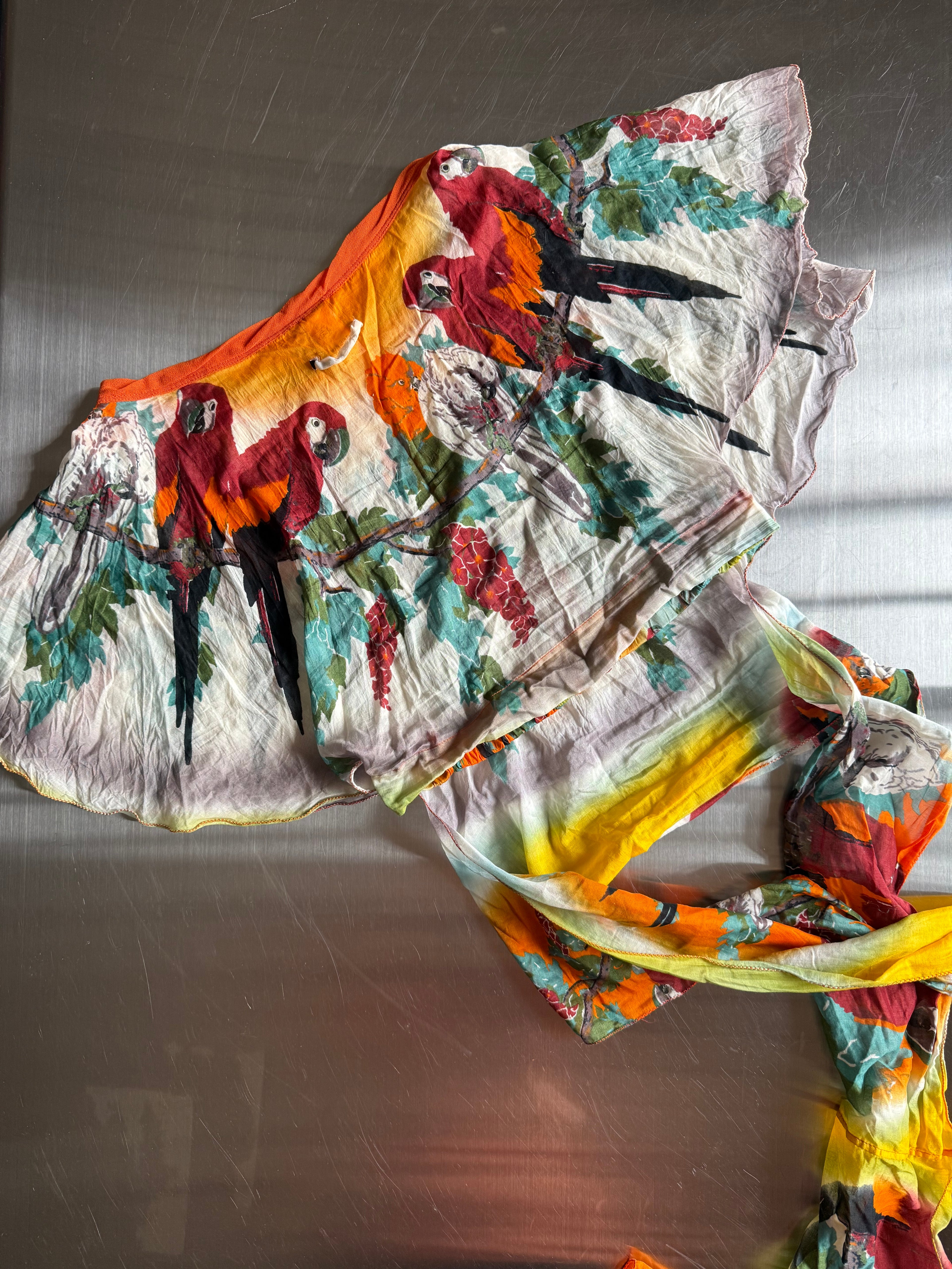 Jean Paul Gaultier Soleil Tropical Print Top