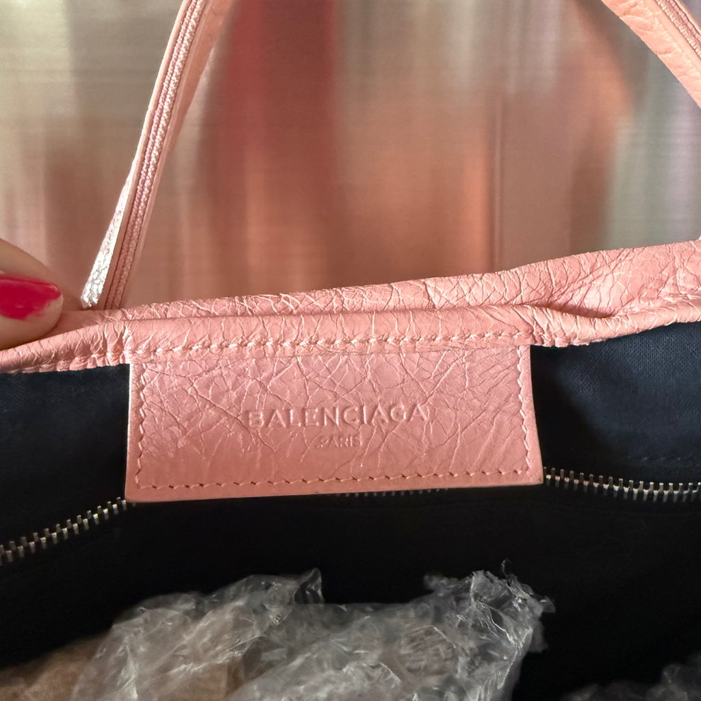Balenciaga Coral Leather Tote