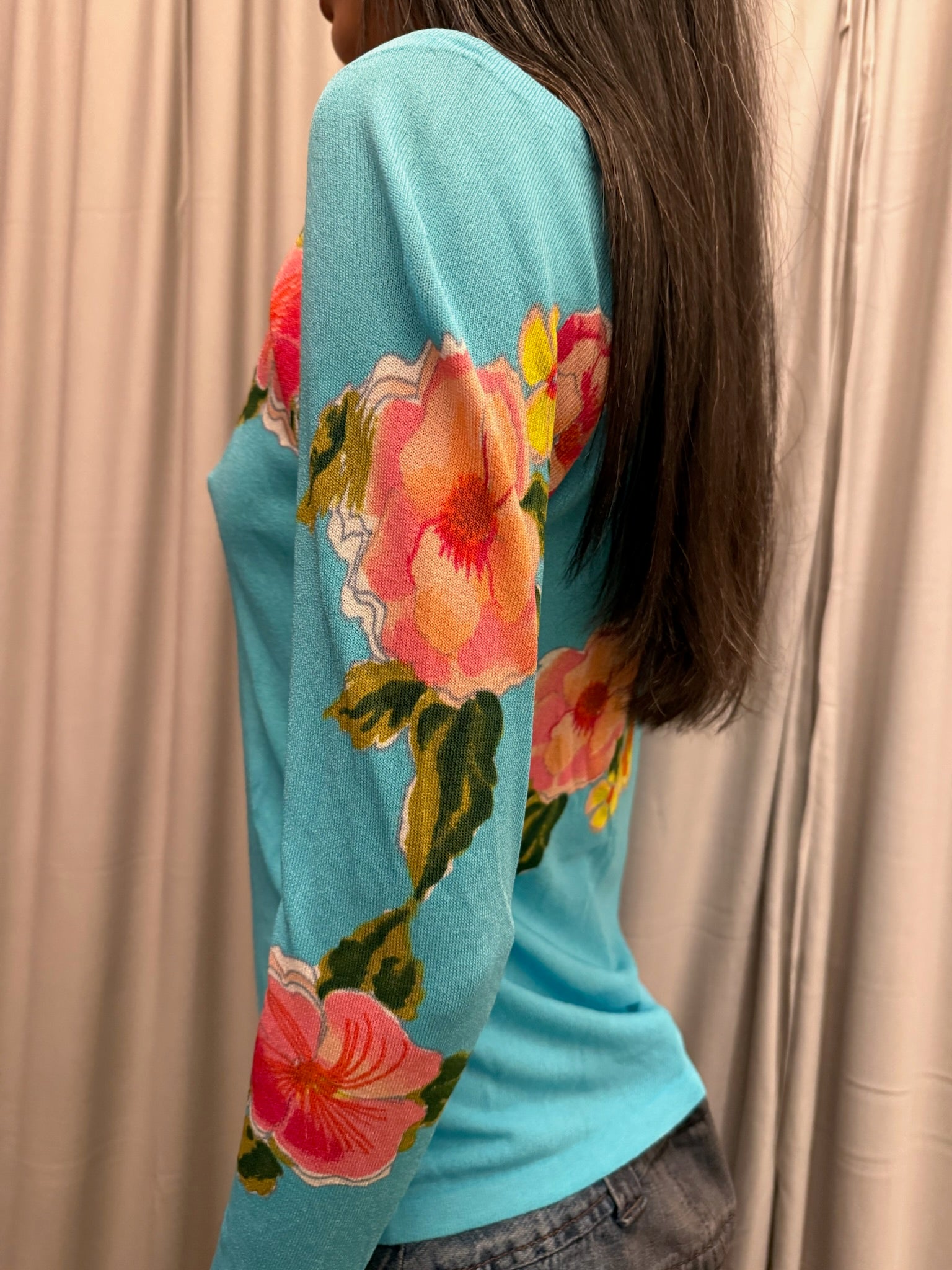 Blumarine Knit Asymetrical Neckline Top