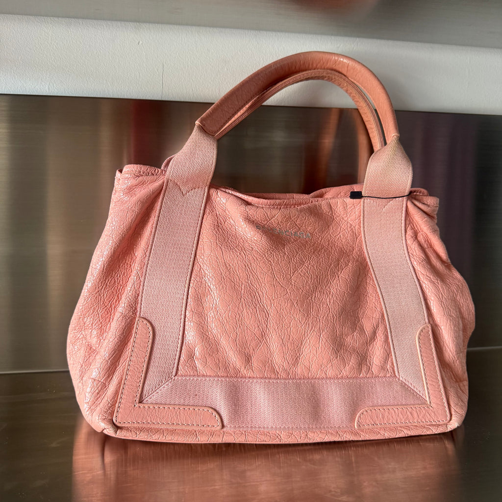Balenciaga Coral Leather Tote