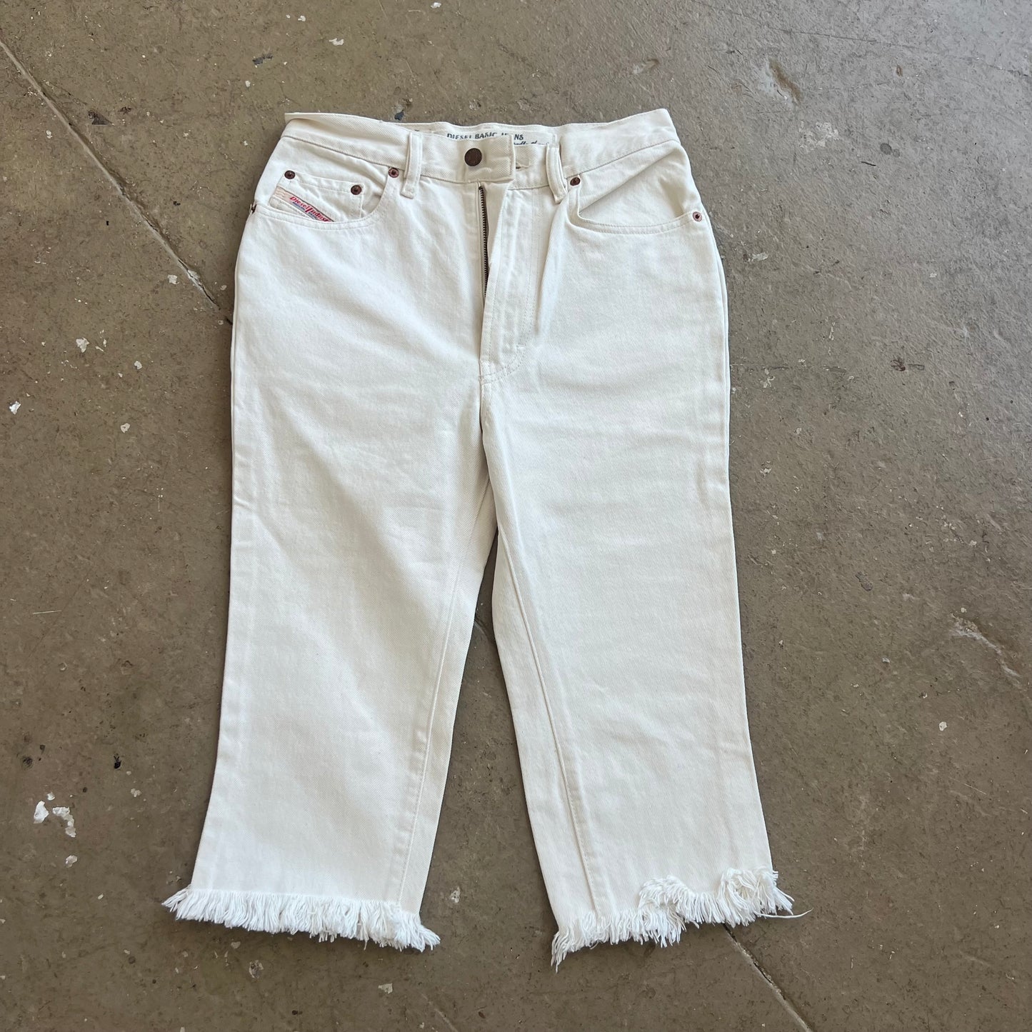 Diesel cream capri pants