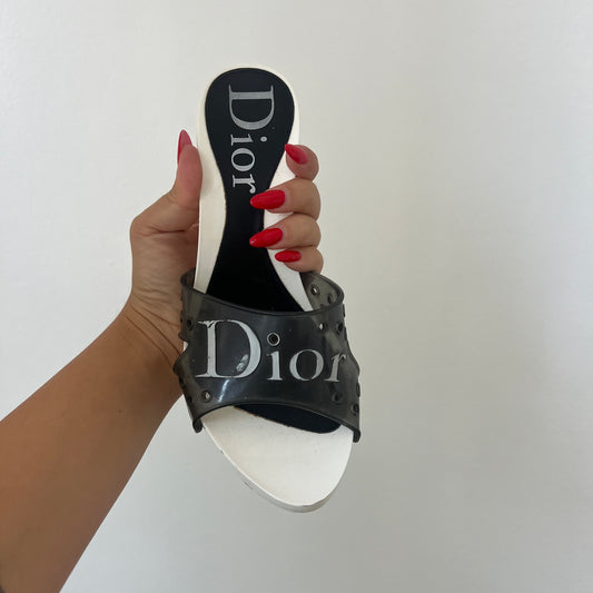 Dior Logo Jelly Sandals