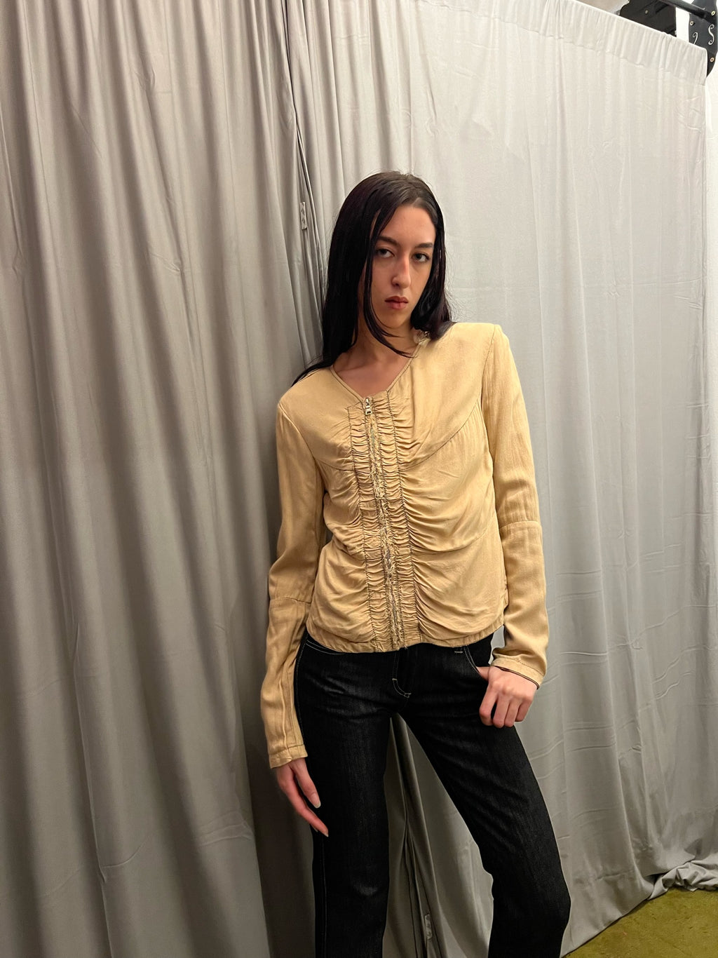 Gaudi Detailed Zip Up Top