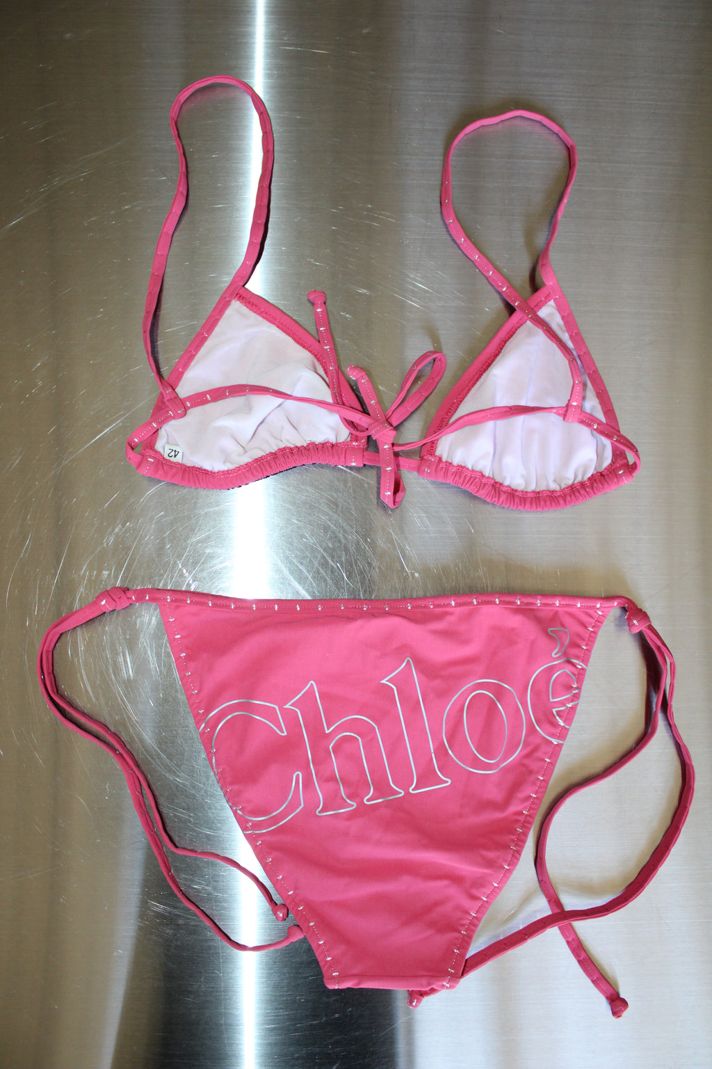 Deadstock Chloè Logo Print Bikini Set