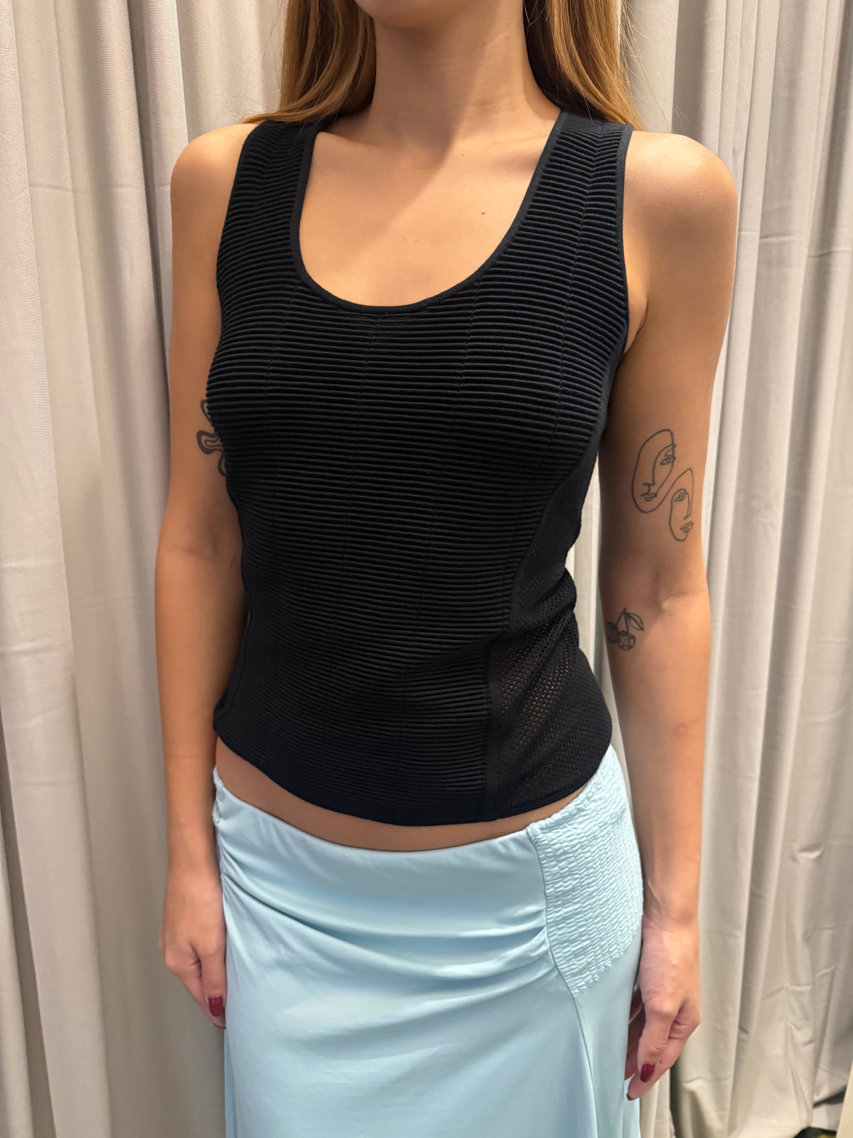 Giorgio Armani Black Detailed Top
