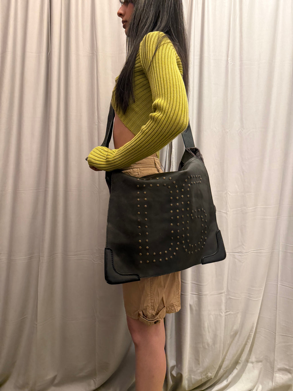 Dolce & Gabbana Leather / Canvas Crossbody Bag