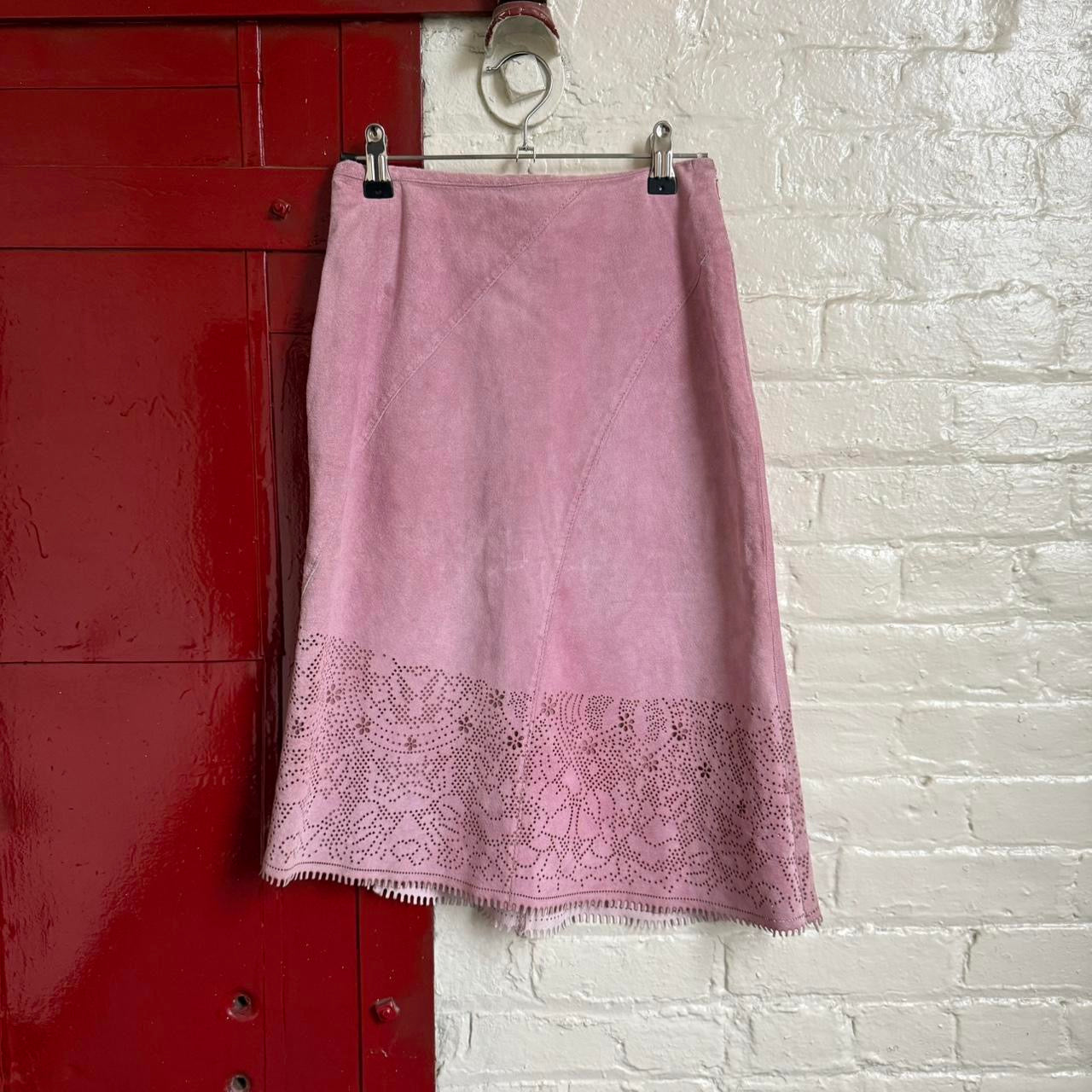 Italian vintage suede skirt