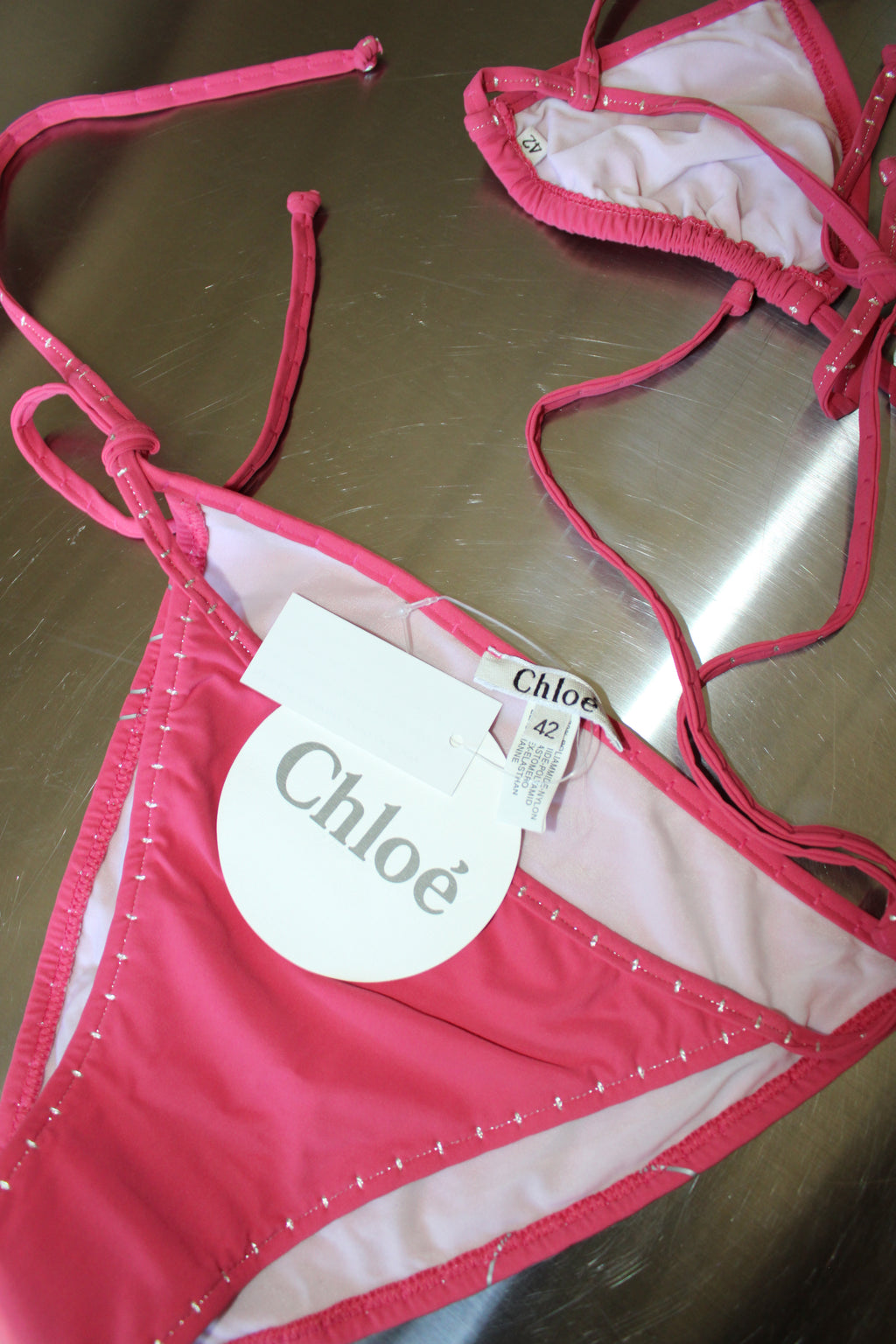 Deadstock Chloè Logo Print Bikini Set