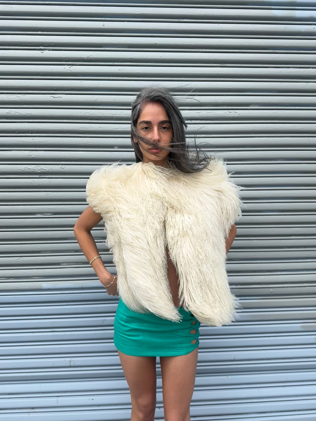 Vintage Mongolian Fur Jacket