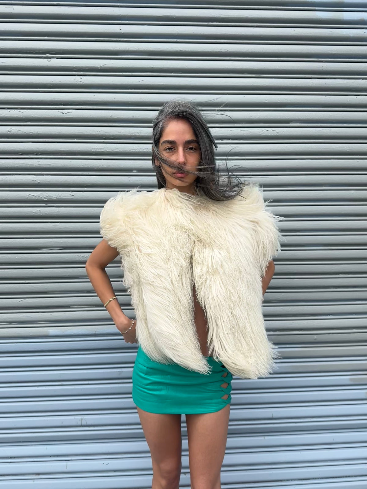 Vintage Mongolian Fur Jacket