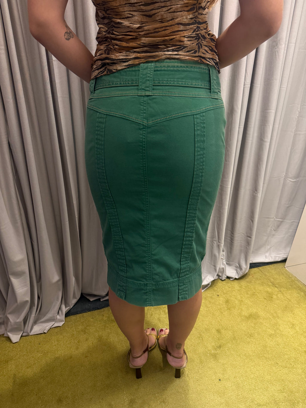 Just Cavalli Green Skirt