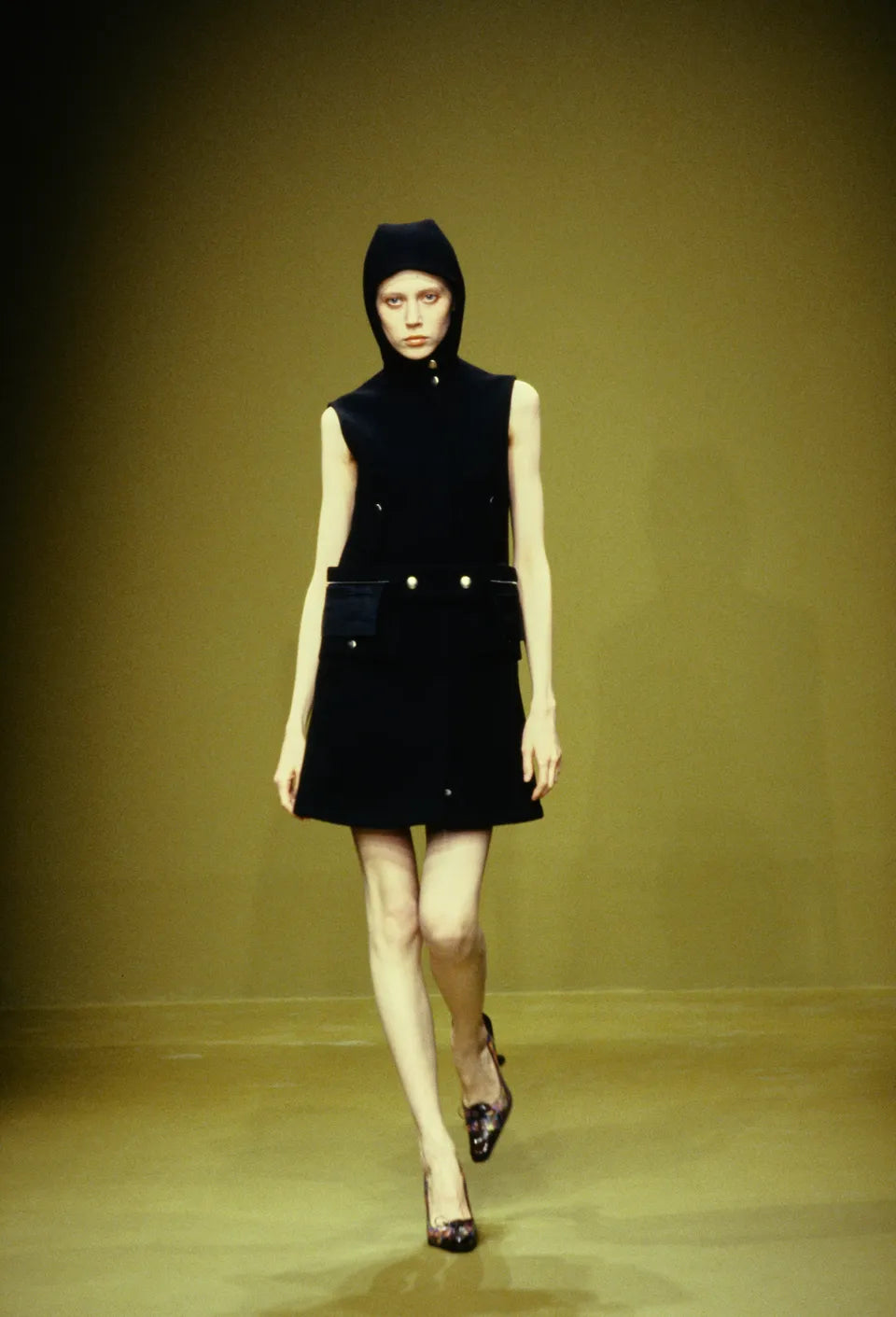 Iconic Miu Miu FW 1999 Wool Runway Dress