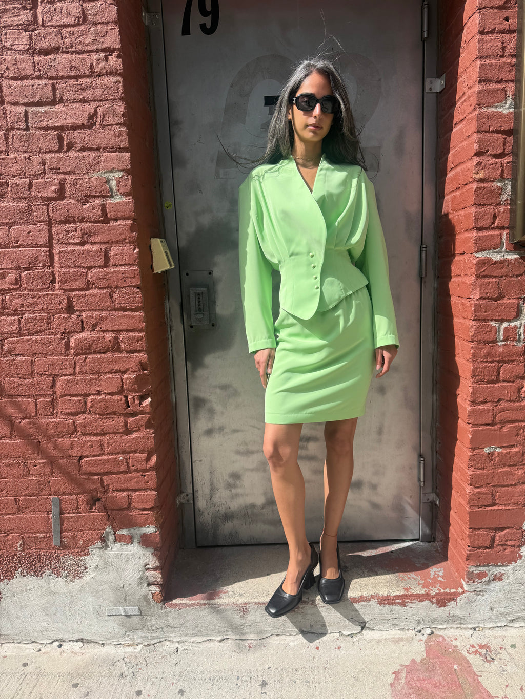 Vintage Mugler Green Two Piece Set
