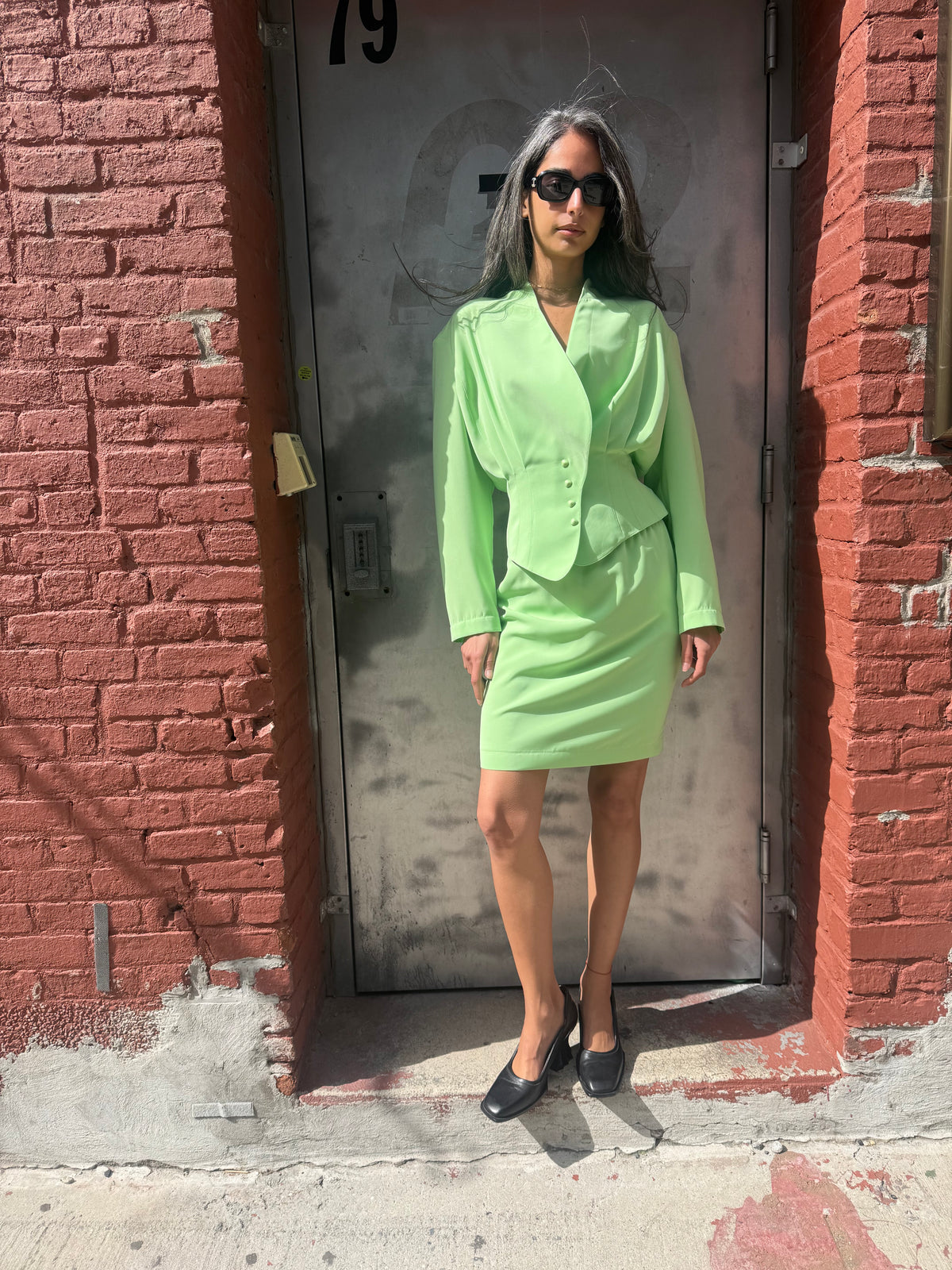 Vintage Mugler Green Two Piece Set