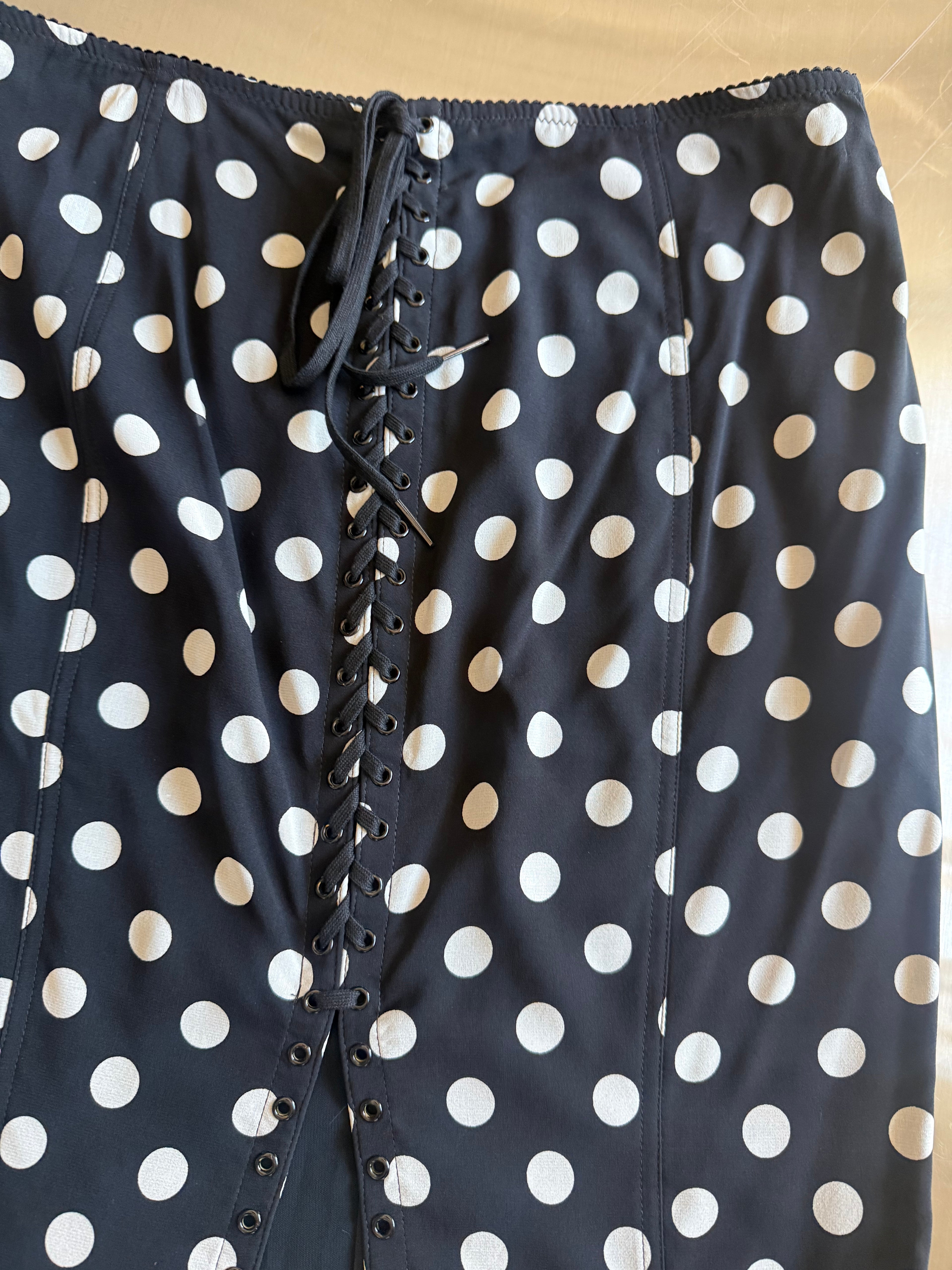 Dolce & Gabbana Polka Dot Silk Skirt
