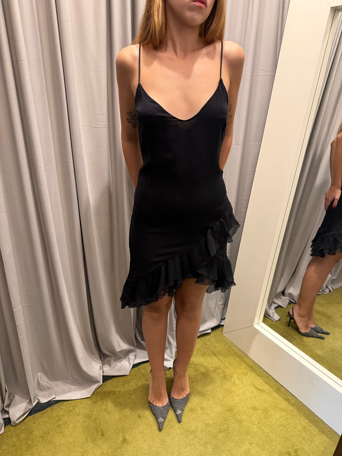 Patrizia Pepe Silk Black Dress
