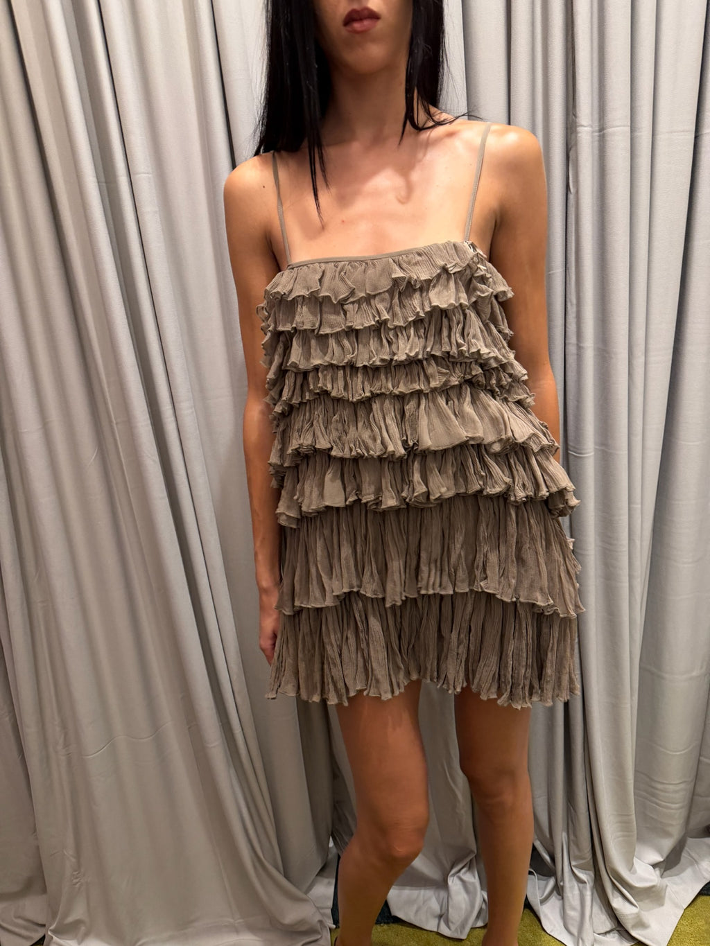 Twinset Brown Silk Dress