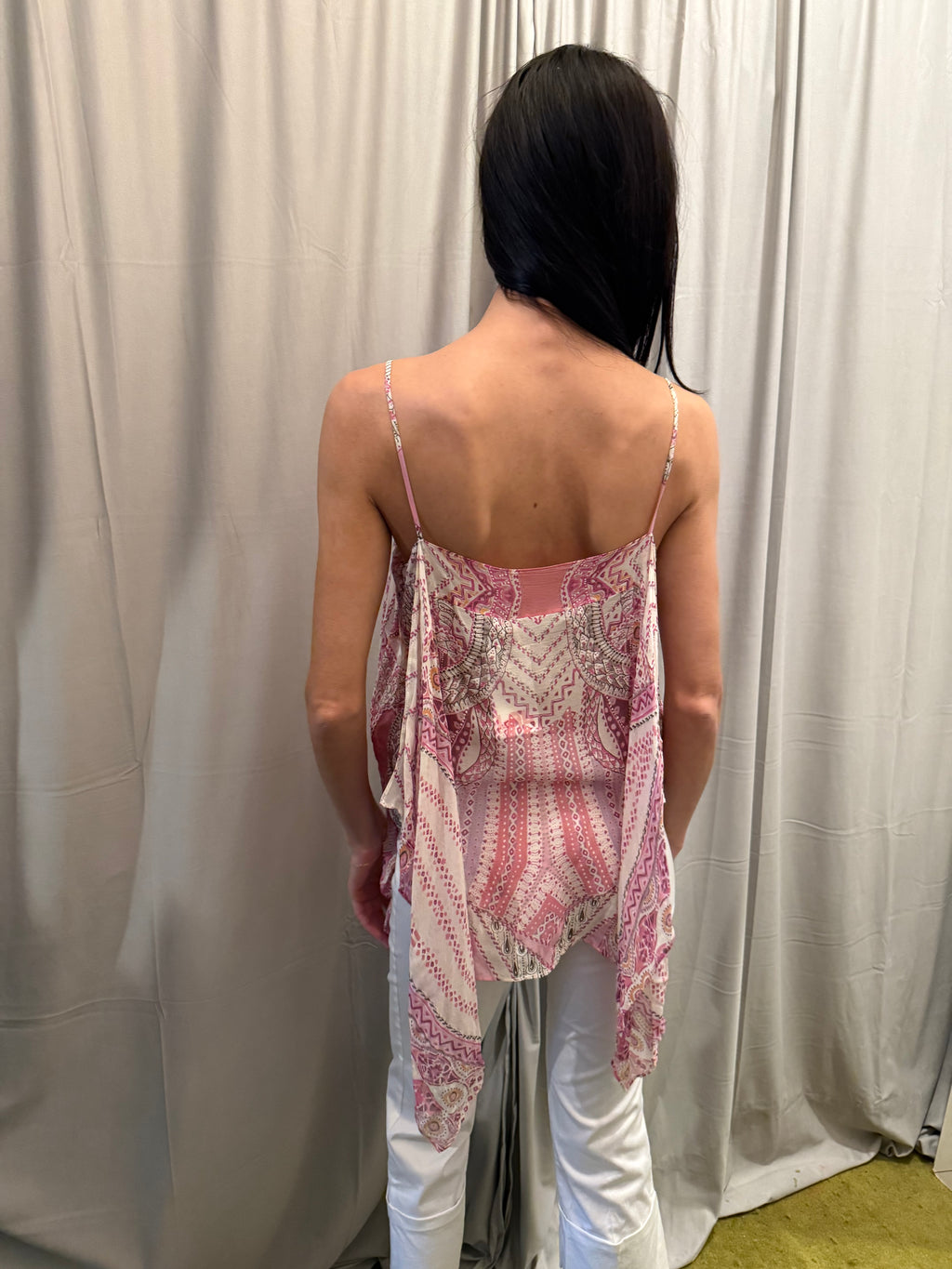 Roberto Cavalli Silk Paisley Print Flowy Top