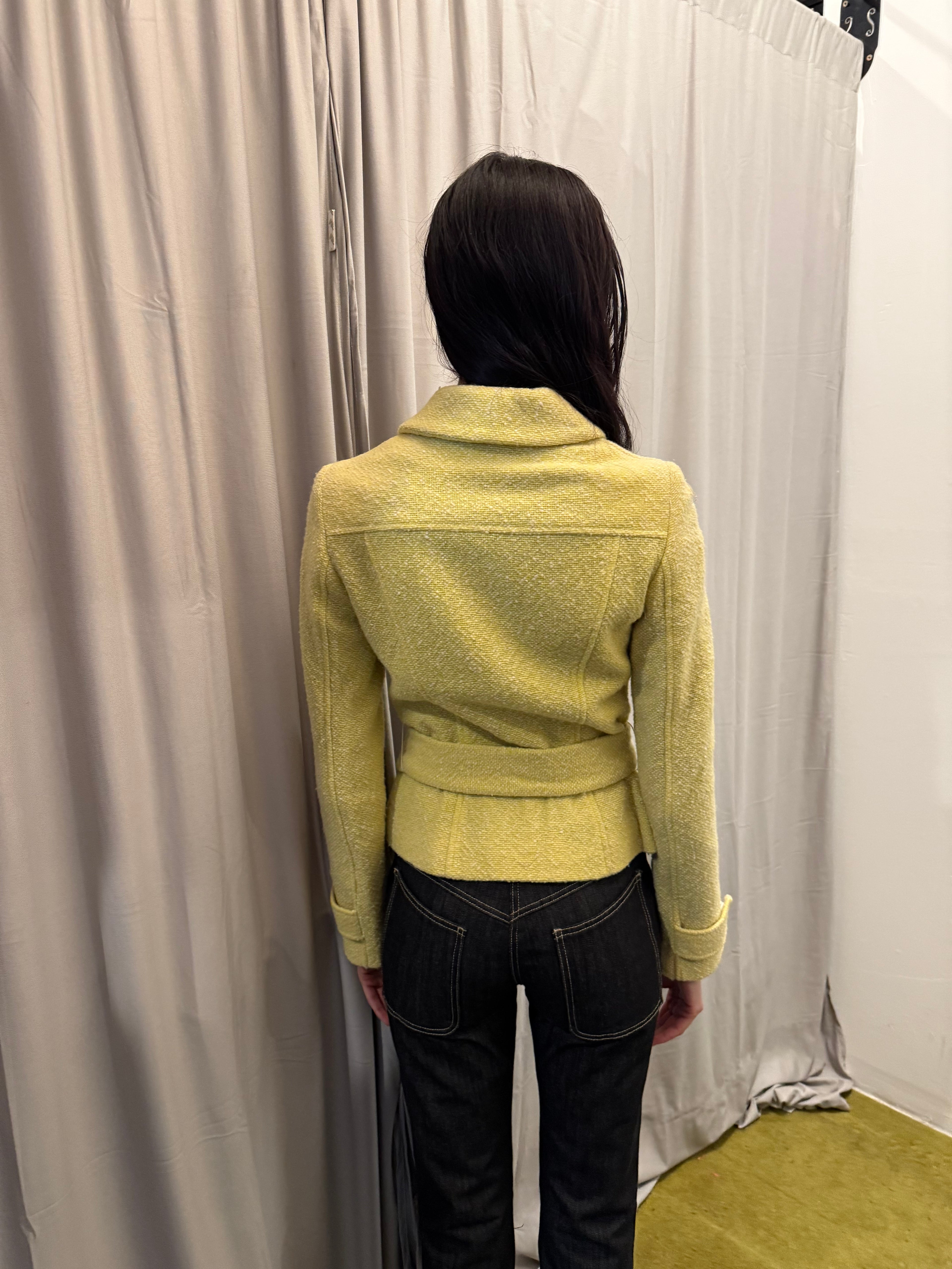 Dolce & Gabbana Yellow Wool Jacket