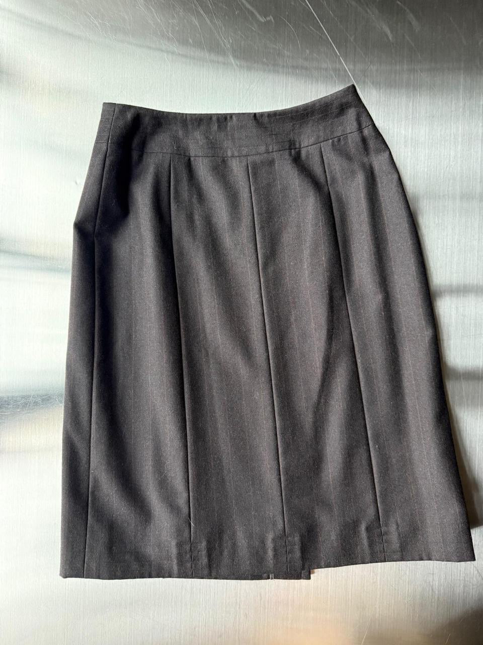 Chanel Brown Wool Skirt