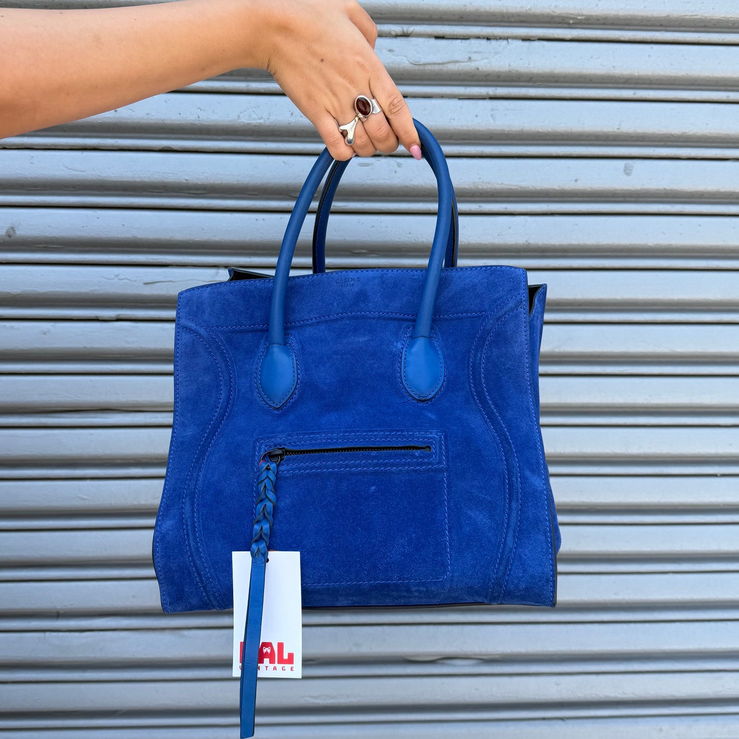 Celine Luggage Phantom Suede Bag