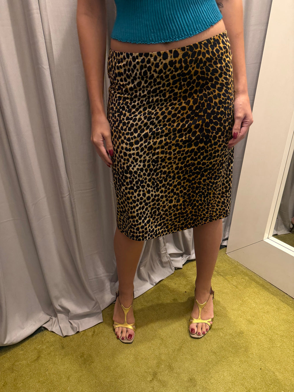 Dolce & Gabbana Leopard Midi Skirt