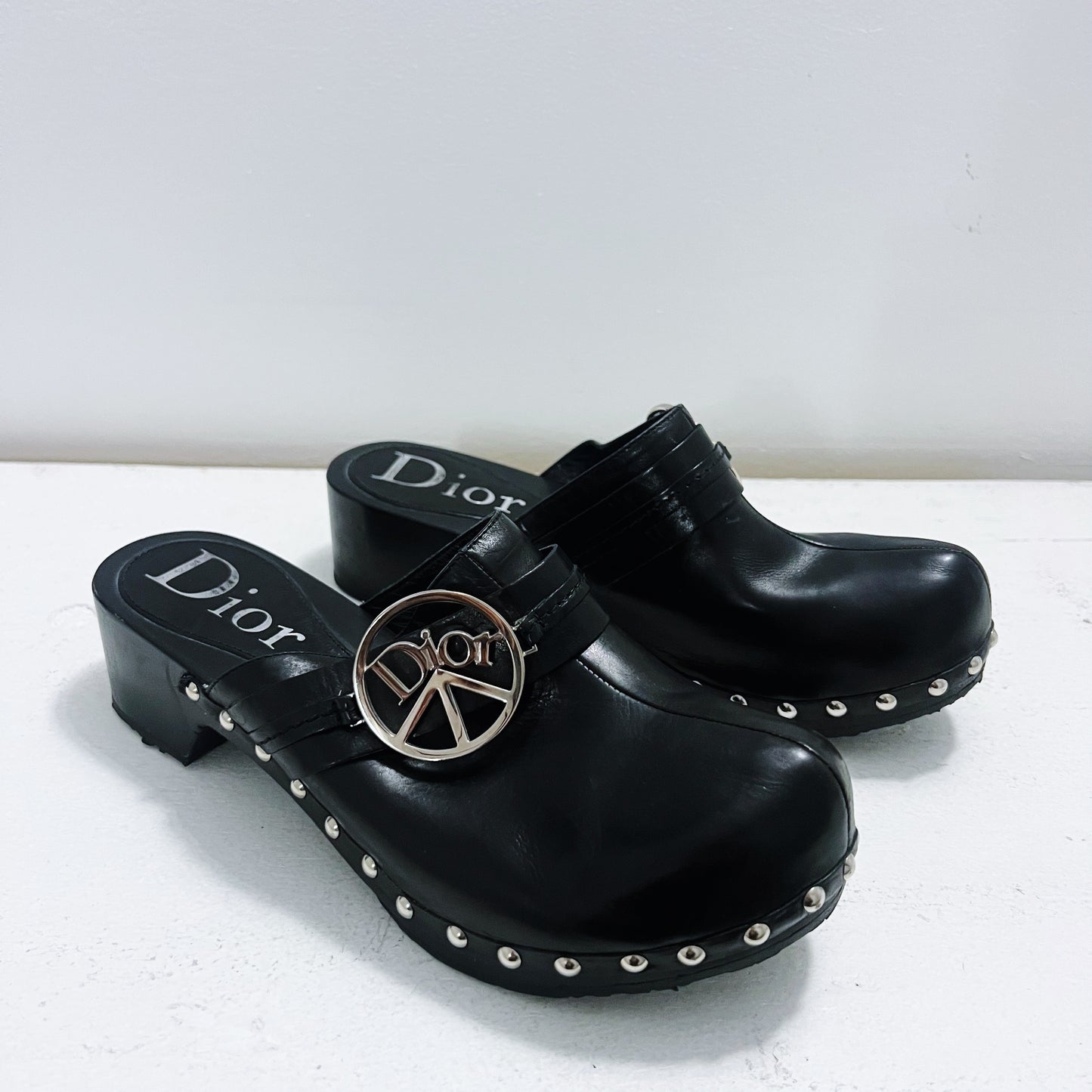 Vintage Dior Leather Clogs