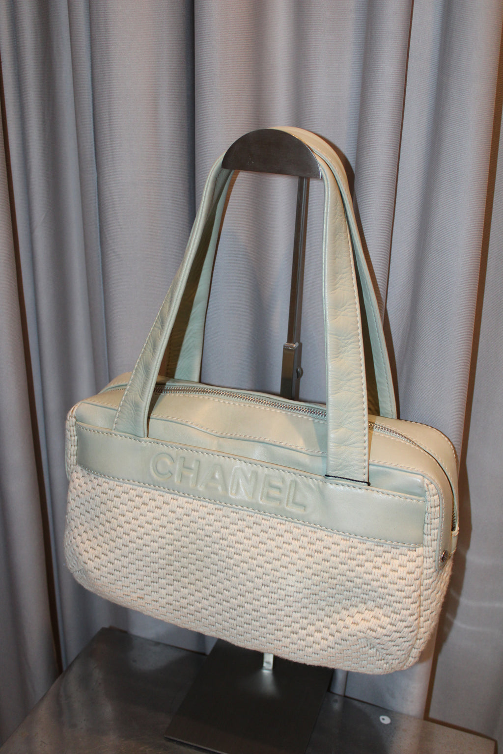 Chanel Crochet/Leather Bag