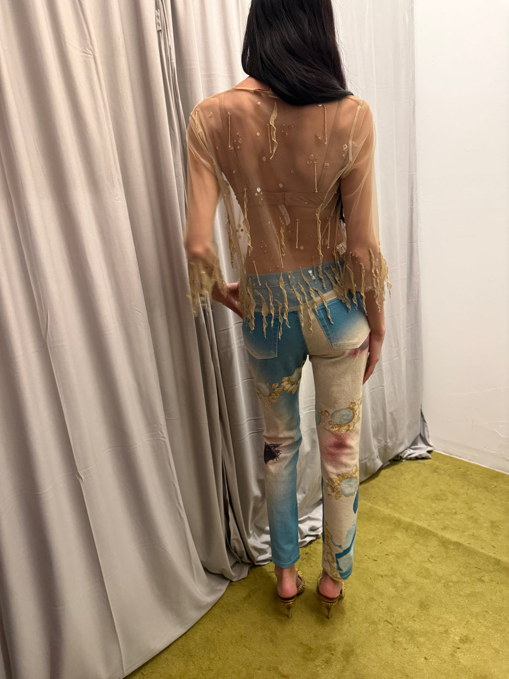 Class Roberto Cavalli Mesh Top