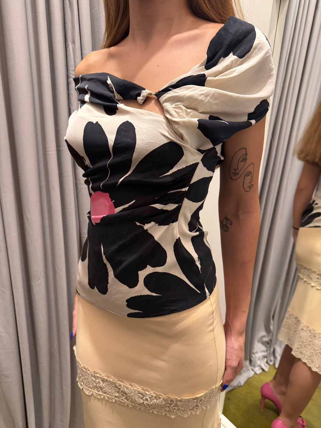 Moschino Flower Silk Top