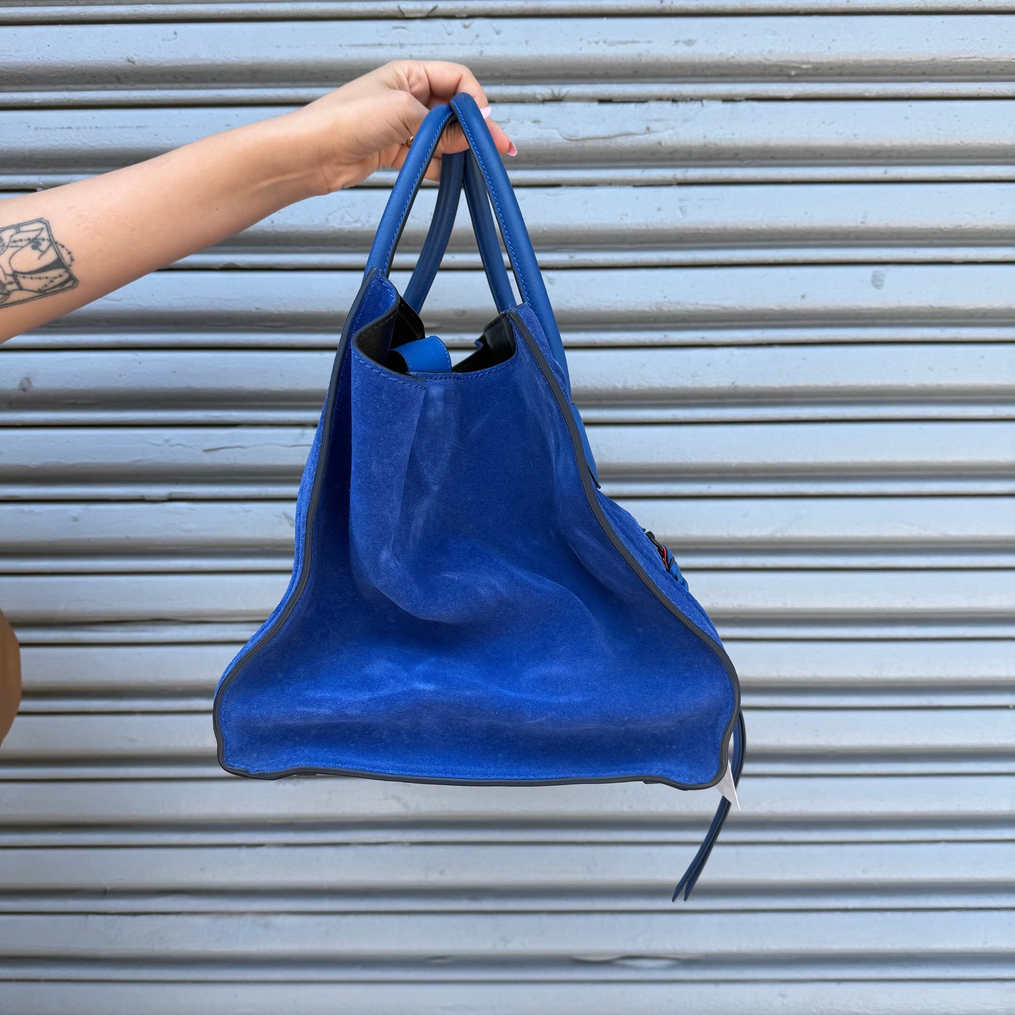 Celine Luggage Phantom Suede Bag