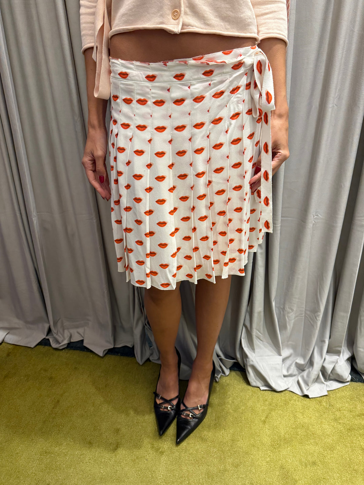 Prada S/S 2000 Reissue Lip Print Skirt from Resort 2011