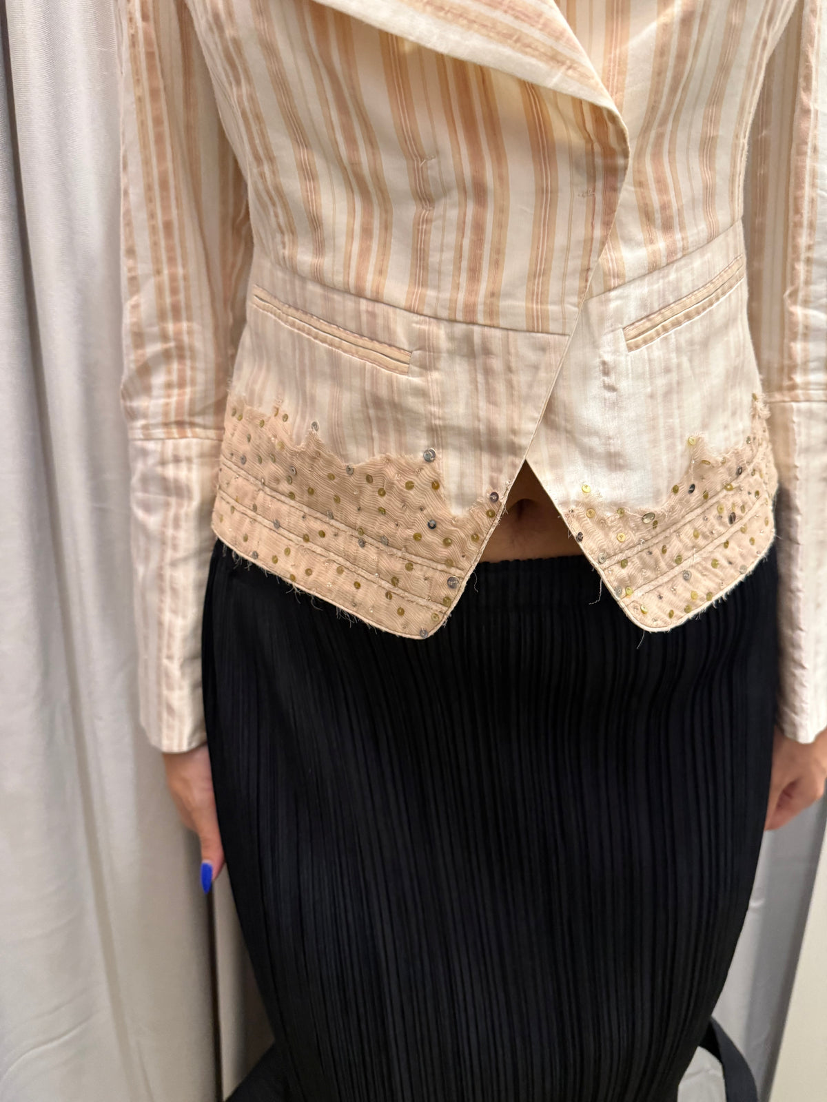 Vintage Linen Cotton Blend Jacket