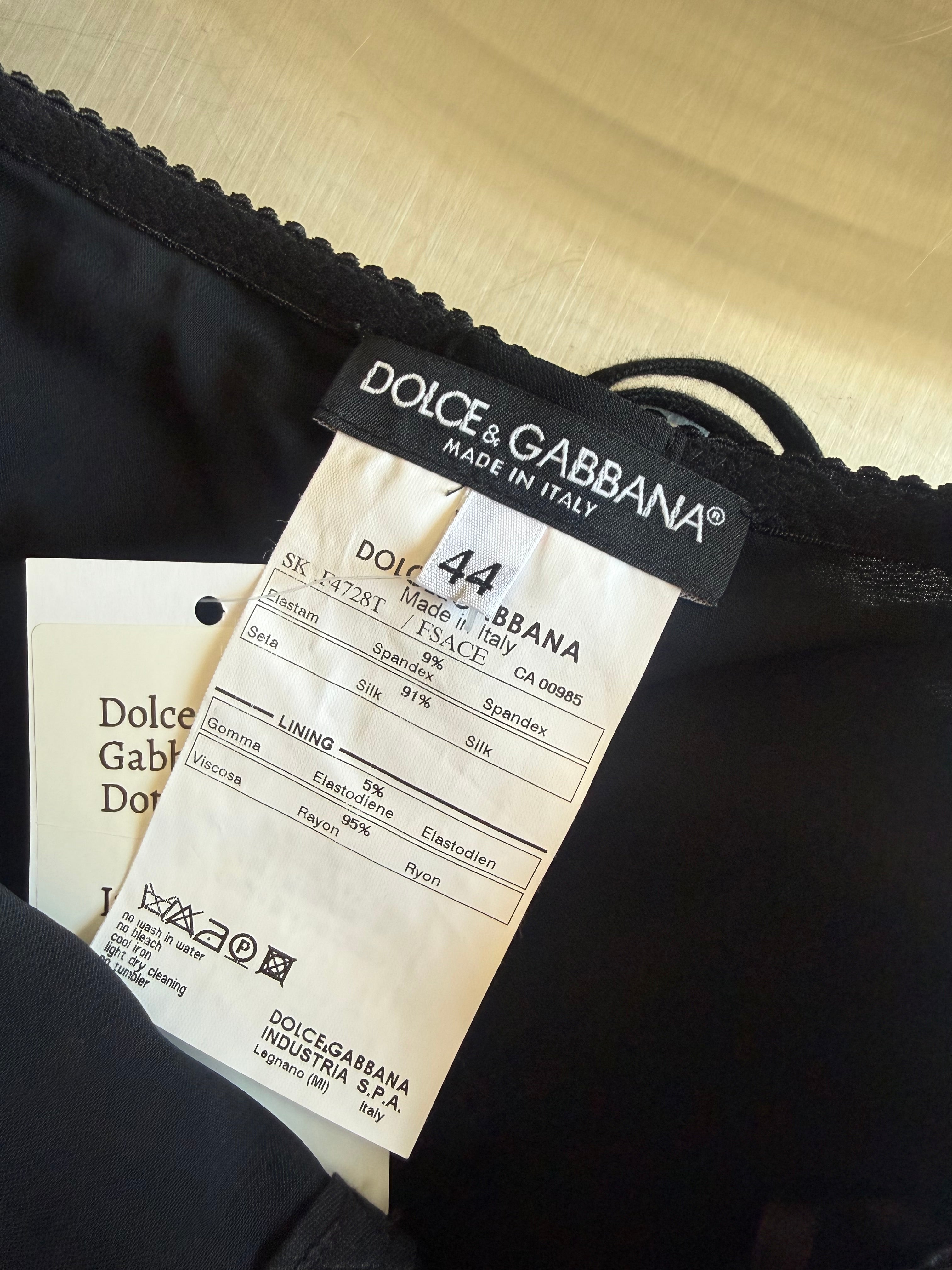 Dolce & Gabbana Polka Dot Silk Skirt