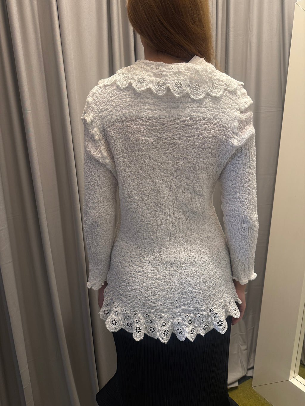 Issey Miyake White Lace Blouse