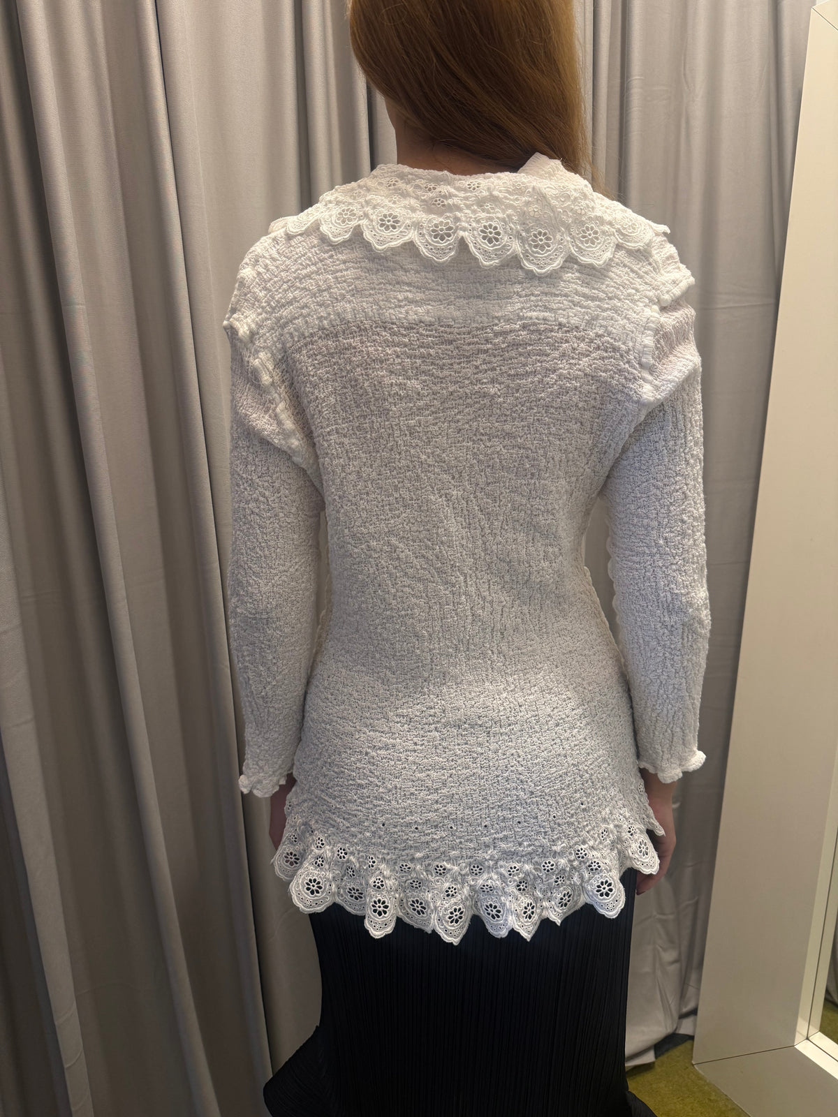 Issey Miyake White Lace Blouse