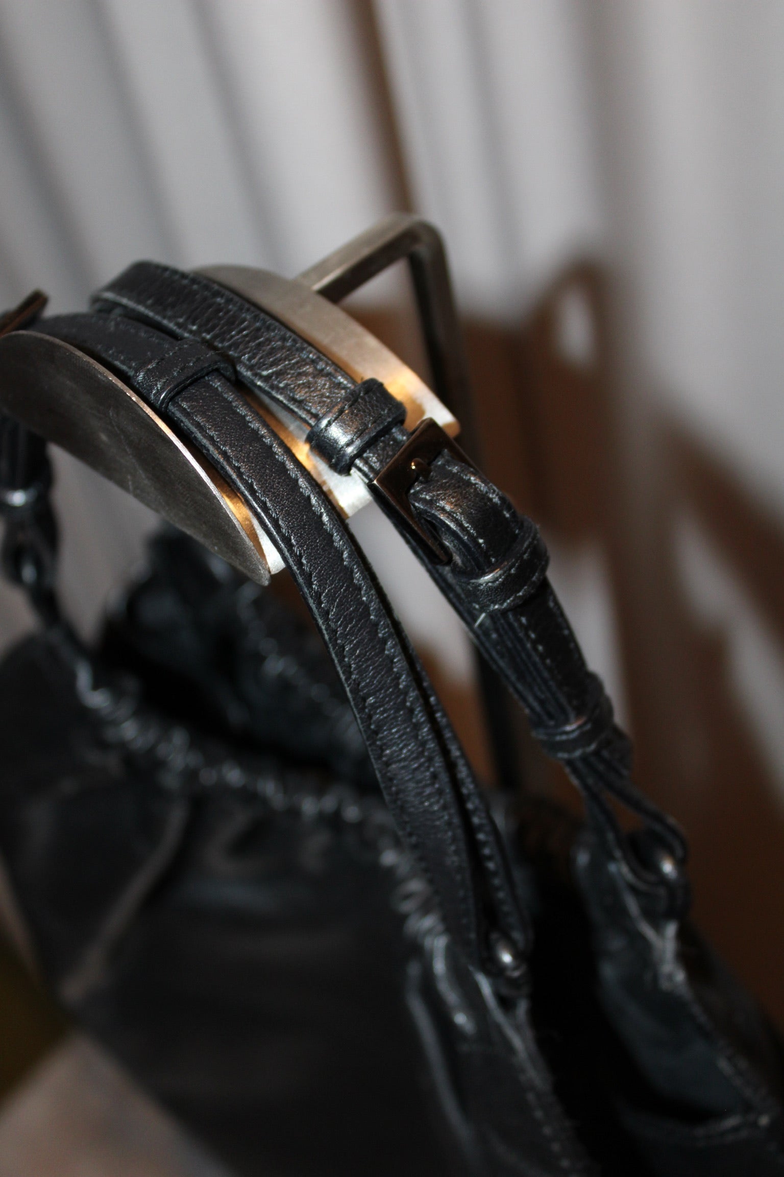 Tom Ford Era Gucci Black Leather Hand Bag