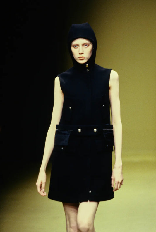 Iconic Miu Miu FW 1999 Wool Runway Dress