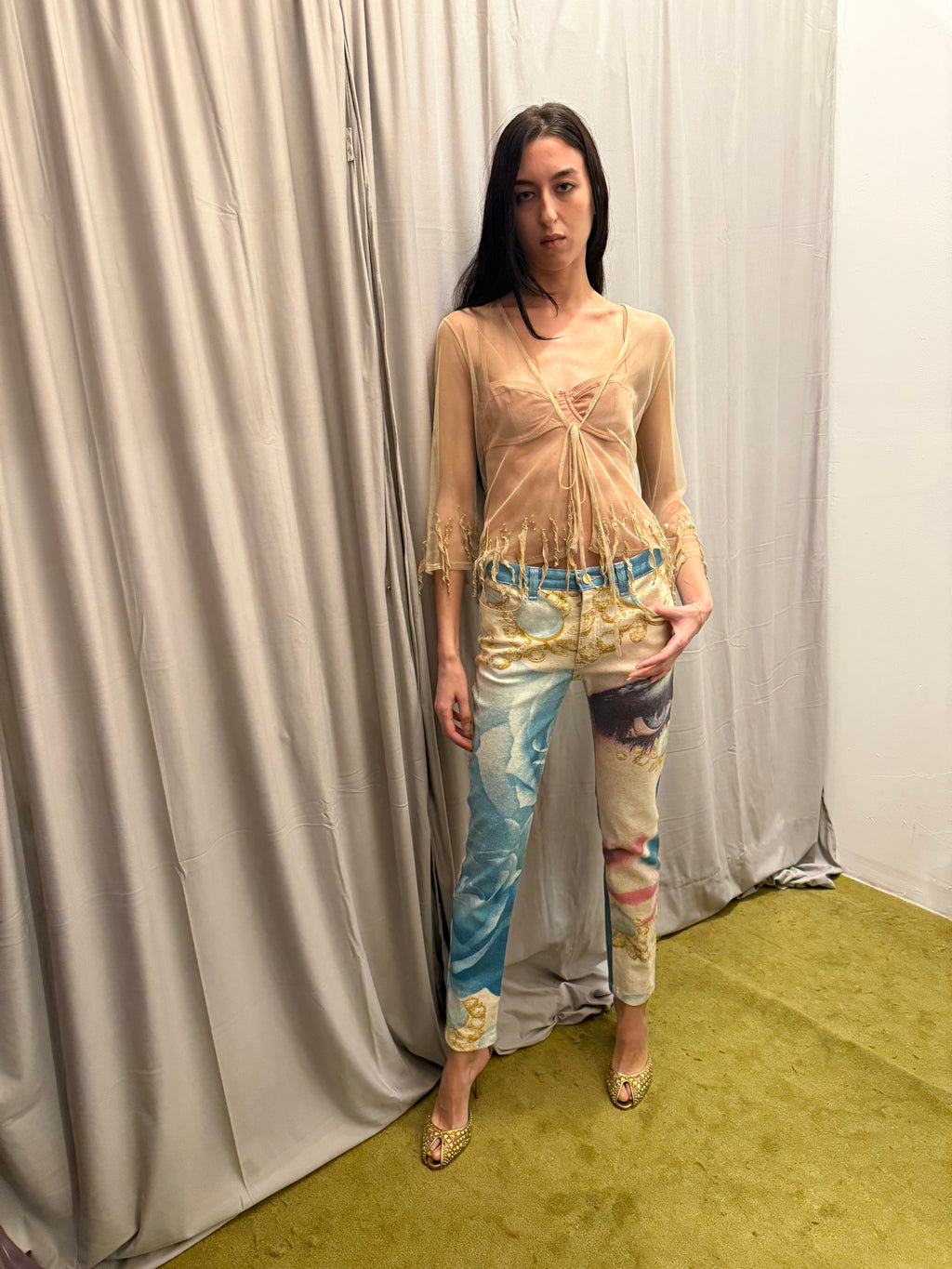 Class Roberto Cavalli Mesh Top