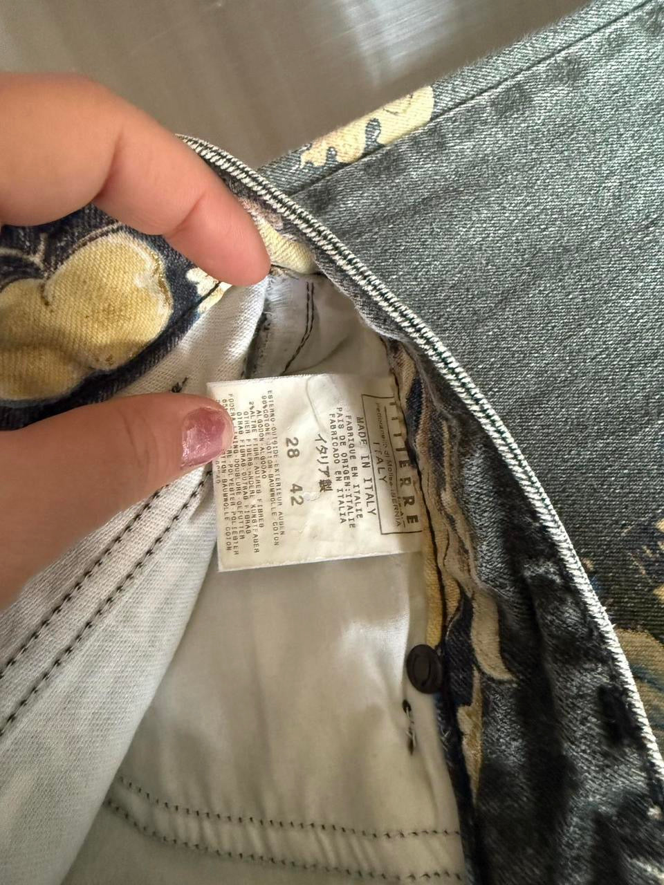 Vintage Just Cavalli Printed Denim Pants