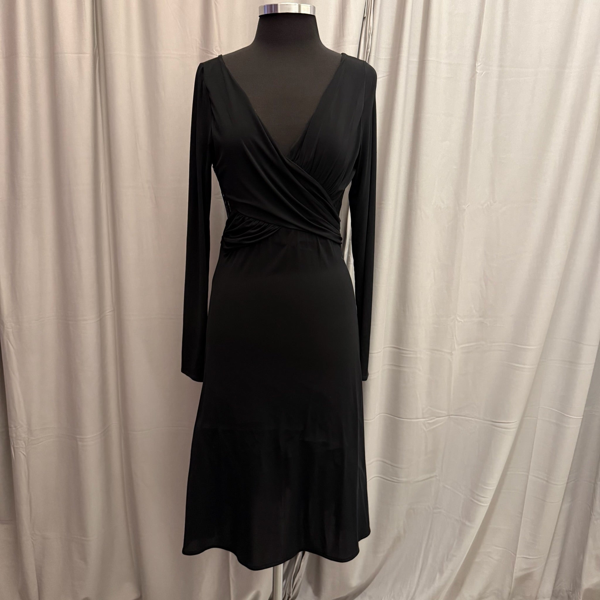 Class Cavalli Black Dress With Lace Detail