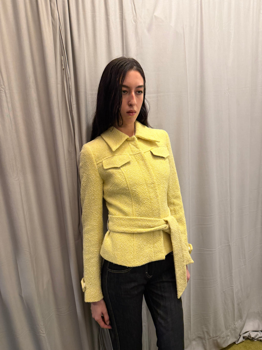 Dolce & Gabbana Yellow Wool Jacket